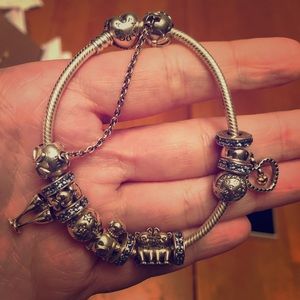 Authentic Pandora bracelet with authentic charms